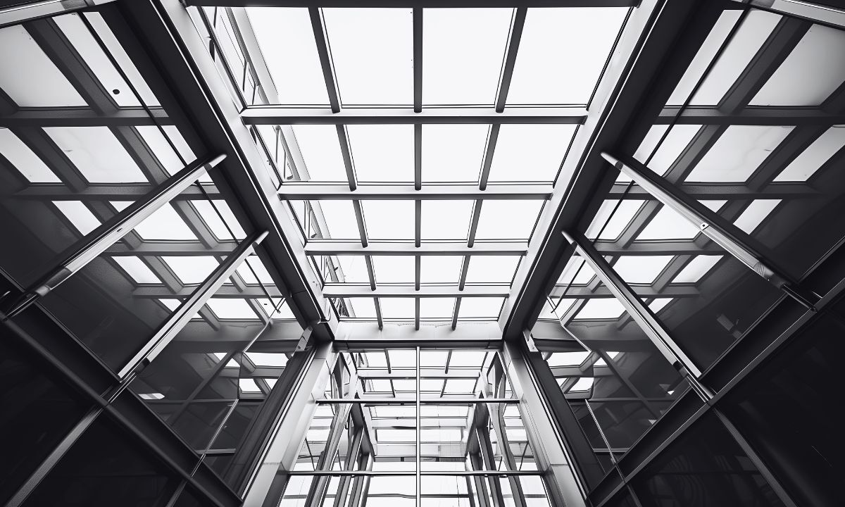 Modern building glass ceiling